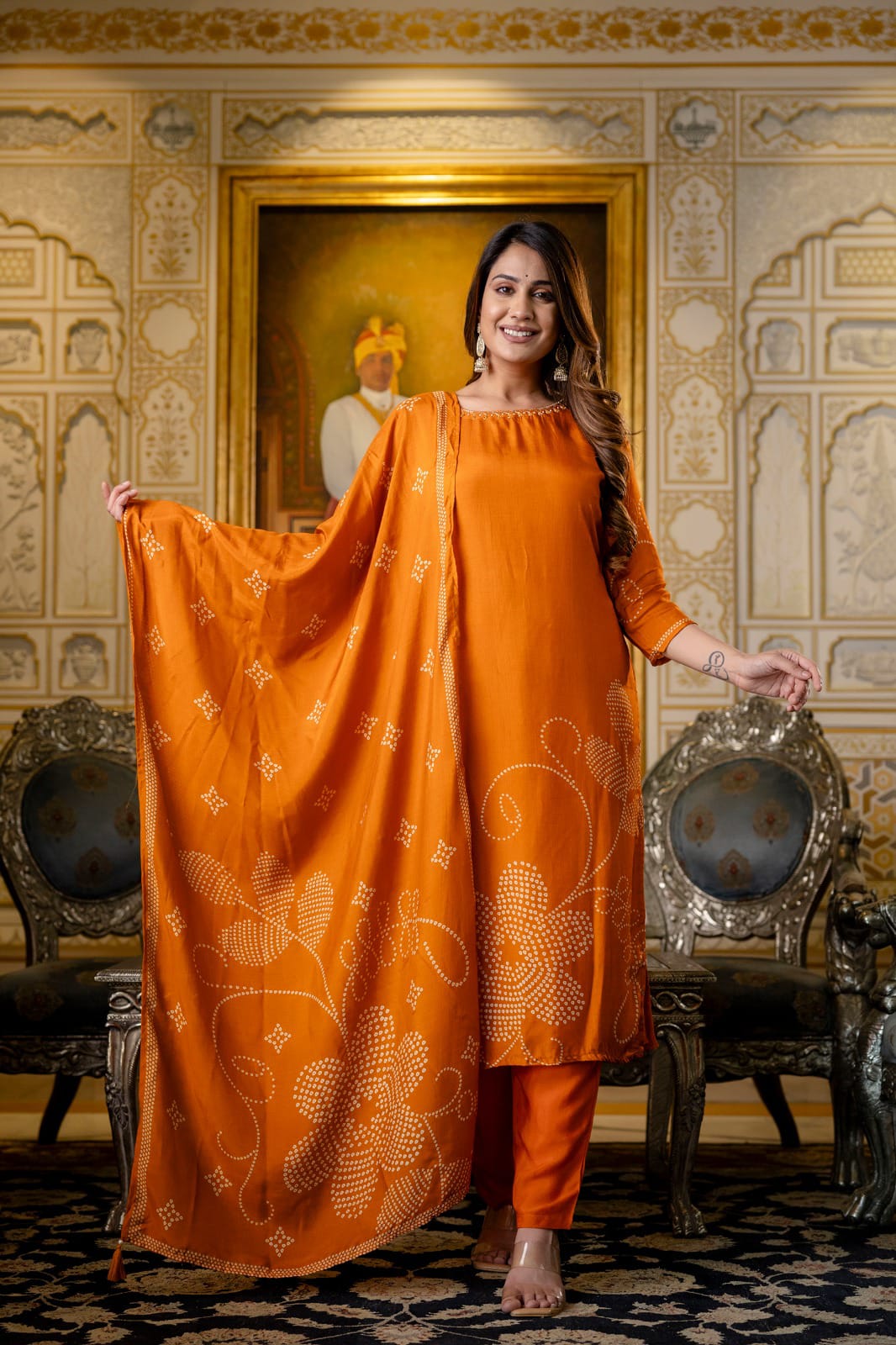 Premium Silk Viscose Dupatta Set with Soft Viscose Mulmul Lining