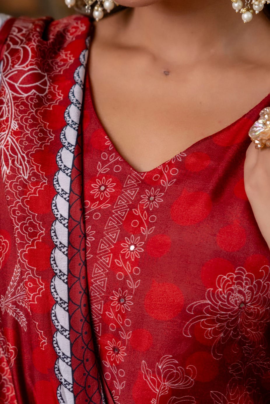 Premium Silk Viscose Dupatta Set with Viscose Mulmul Lining