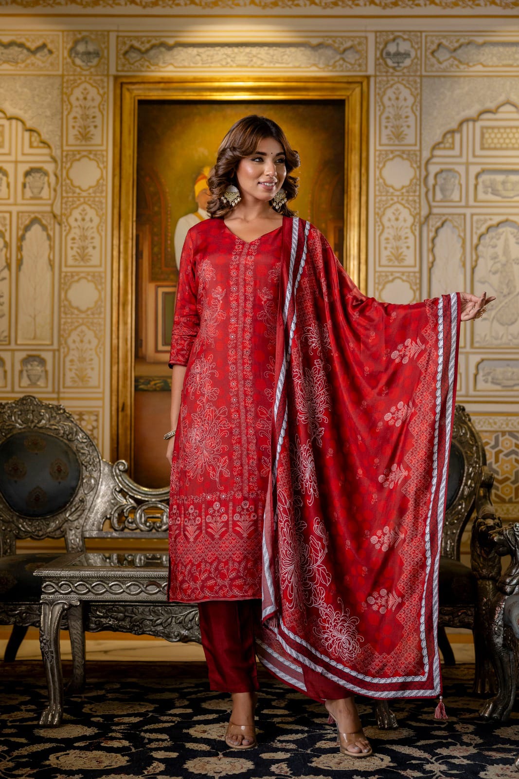 Premium Silk Viscose Dupatta Set with Viscose Mulmul Lining