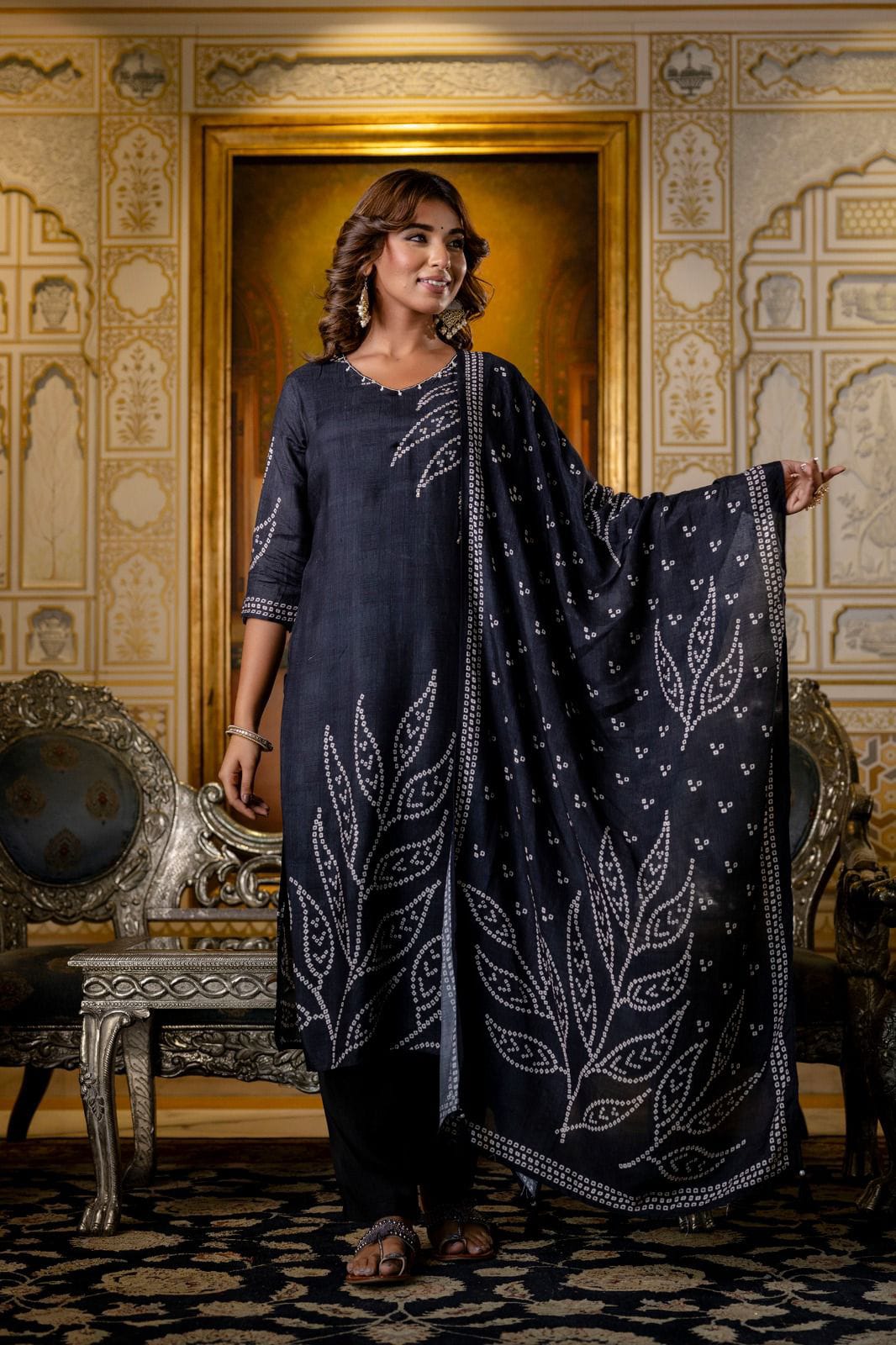 Premium Silk Viscose Dupatta Set
