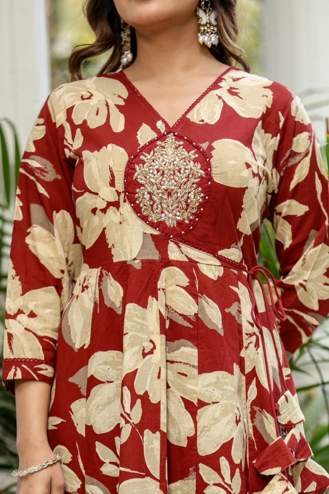 Anarkali Pant Duppata Detaling with Handwork