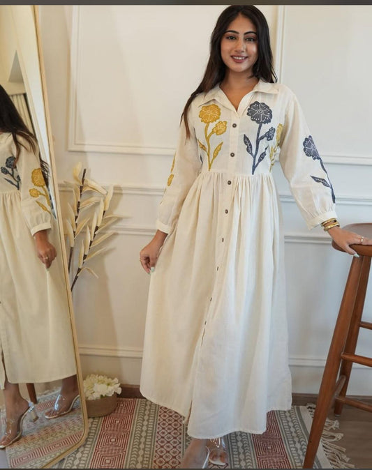 Mul cotton dress with lining