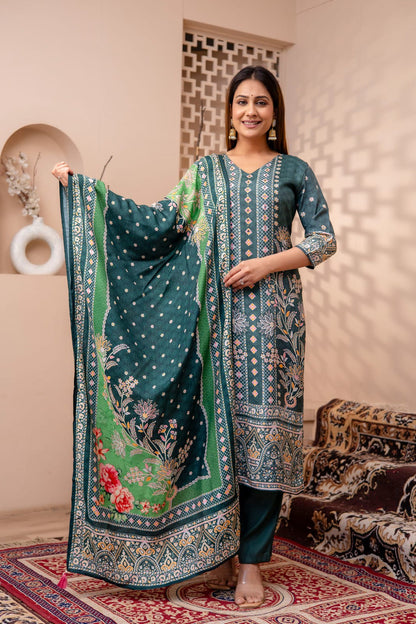 Premium Silk Viscose Dupatta Set with Viscose Mulmul Lining