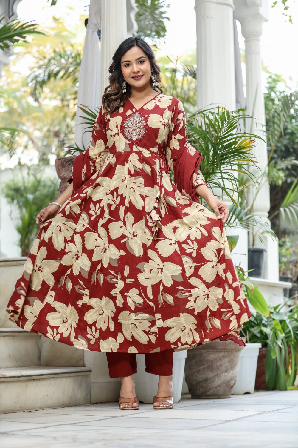 Anarkali Pant Duppata Detaling with Handwork