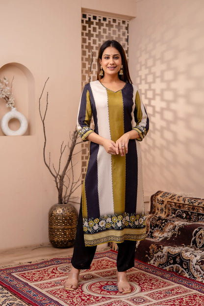 Premium Silk Viscose Dupatta Set with Mulmul Lining