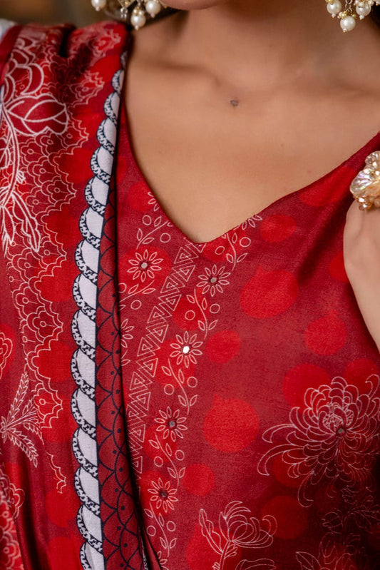 Premium Silk Viscose Dupatta Set with Viscose Mulmul Lining
