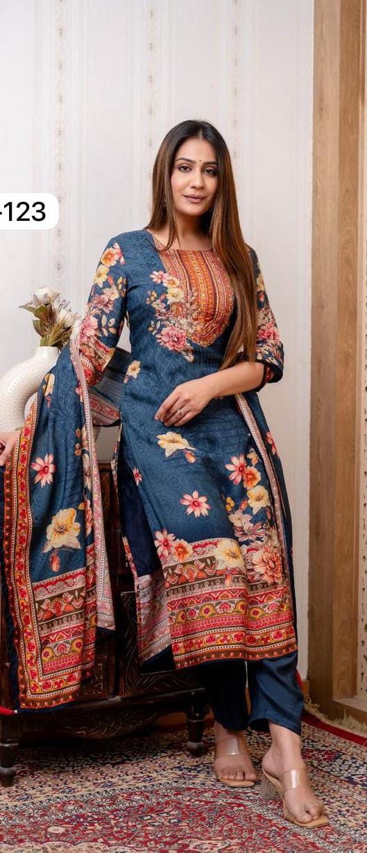 Premium Silk Viscose Dupatta Set with Viscose Mulmul Lining