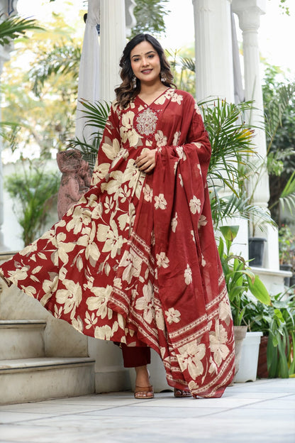 Anarkali Pant Duppata Detaling with Handwork