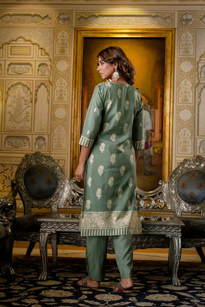 Premium Muslin Shimmer Dupatta Set with Mulmul Lining