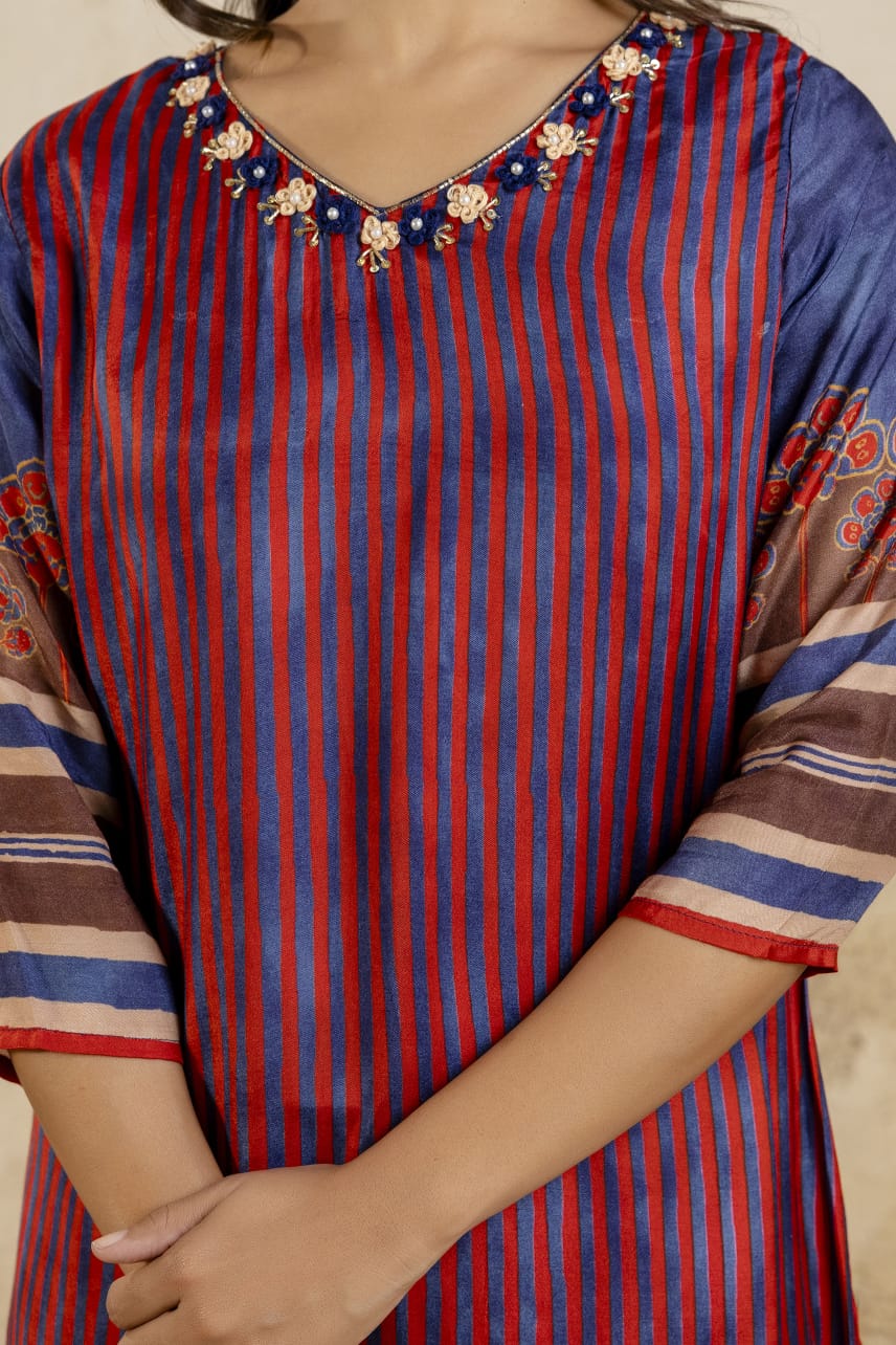 Premium Silk Viscose Dupatta Set with Mulmul Lining