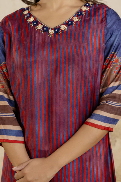 Premium Silk Viscose Dupatta Set with Mulmul Lining