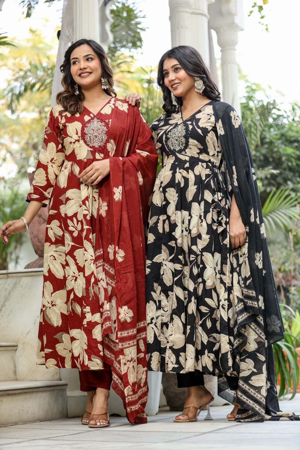 Anarkali Pant Duppata Detaling with Handwork