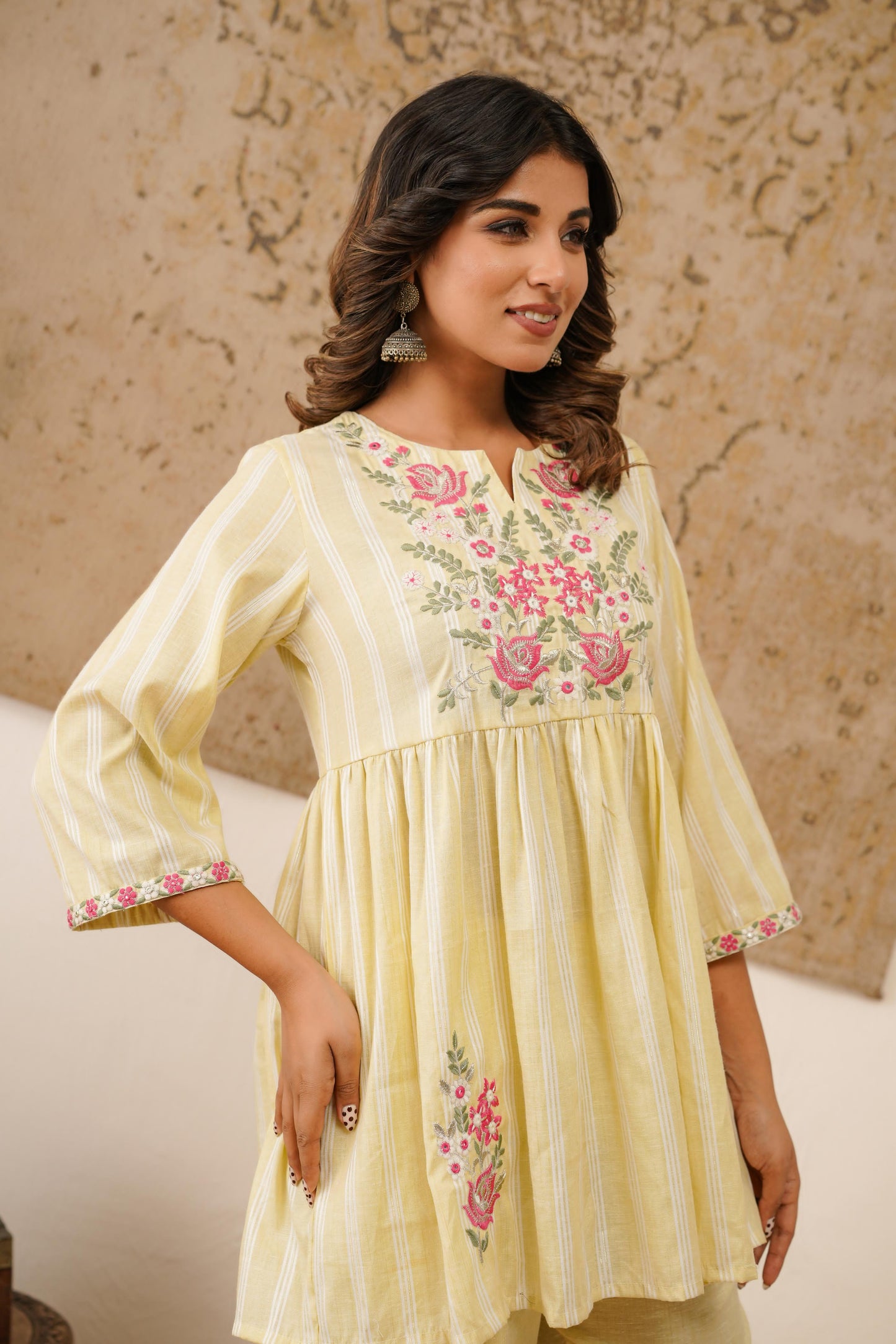 Blossom Co-ord Set white and yellow