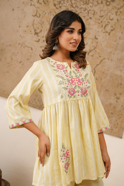 Blossom Co-ord Set white and yellow
